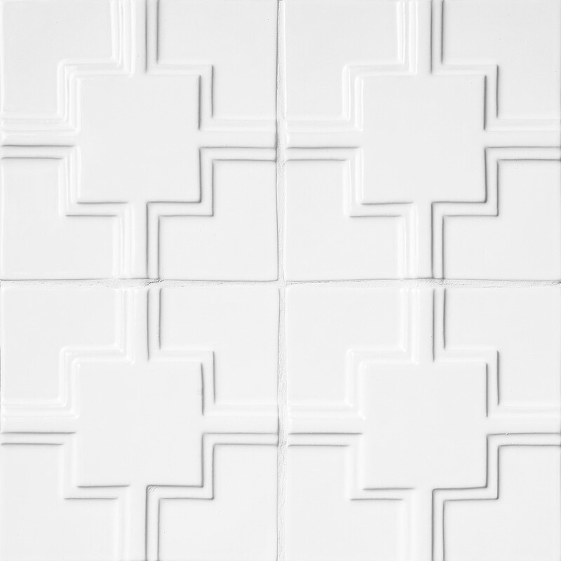 Royal White Glossy Link Ceramic Accent Tiles 6×6 (DC00243)