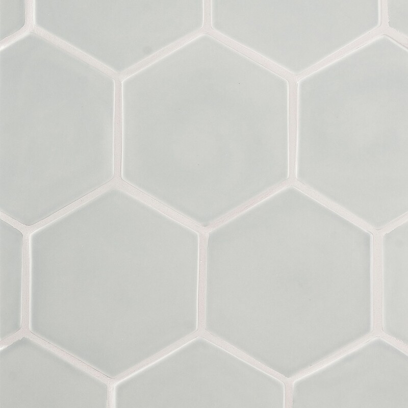 Cold Glossy Hexagon 5 Ceramic Tiles 5 (DC00256)