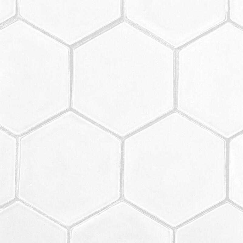 Satin Cotton Matte Hexagon 5 Ceramic Tiles 5 (DC00261)