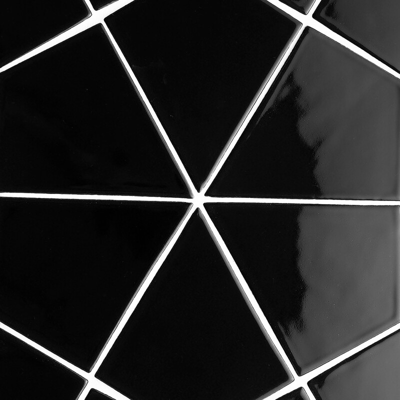 Black Glossy Diamante Ceramic Tiles 6×6 (DC00356)
