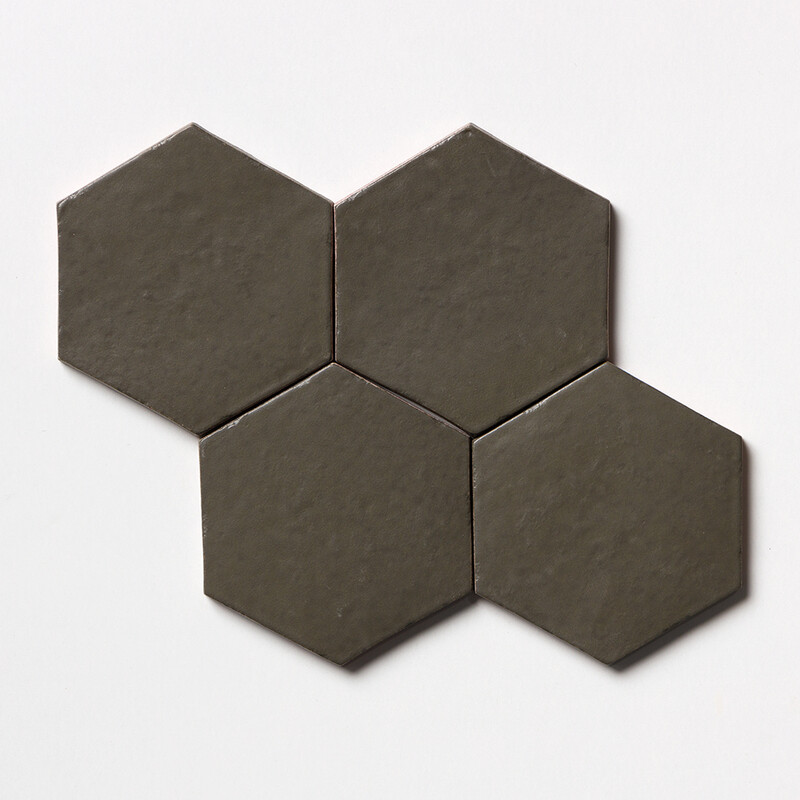 Olivin Matte Hexagon 5 Glazed Terracotta Tiles 5×5 (DC00424)