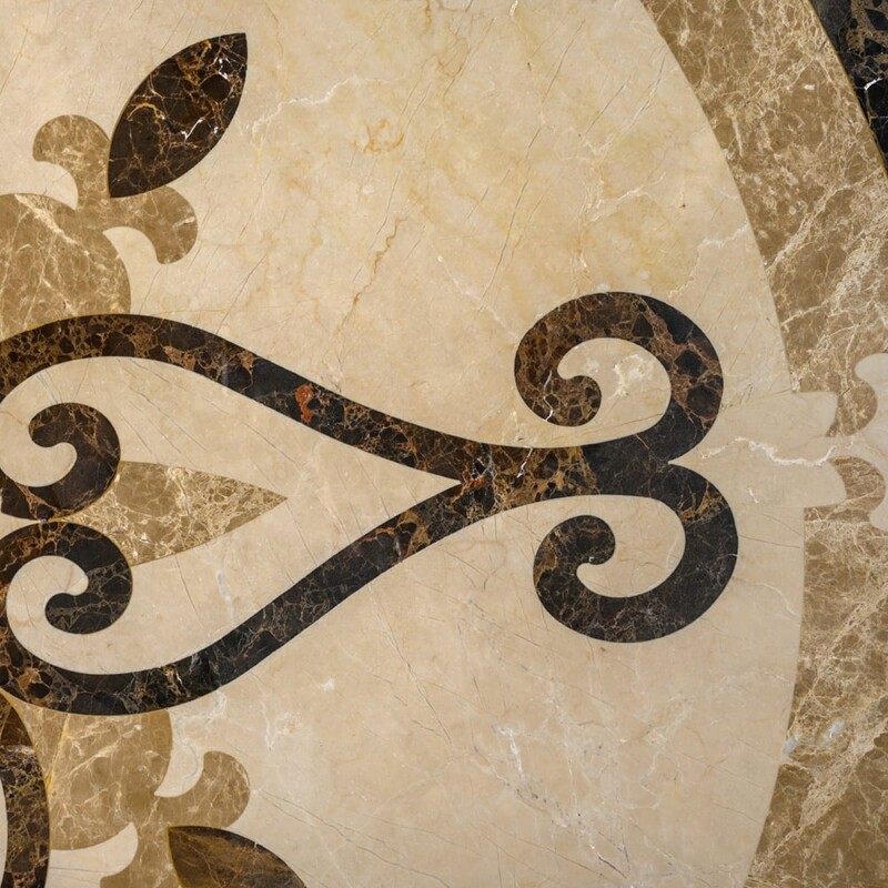 Celina Multi Finish Round Marble Medallion 48″ Radius 48×48 (MD00135)