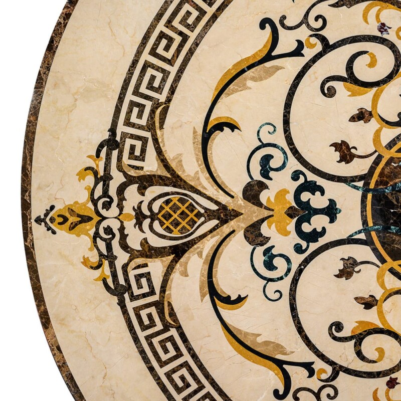 Cassina Multi Finish Round Marble Medallion 36” Radius 36×36 (MD00136)