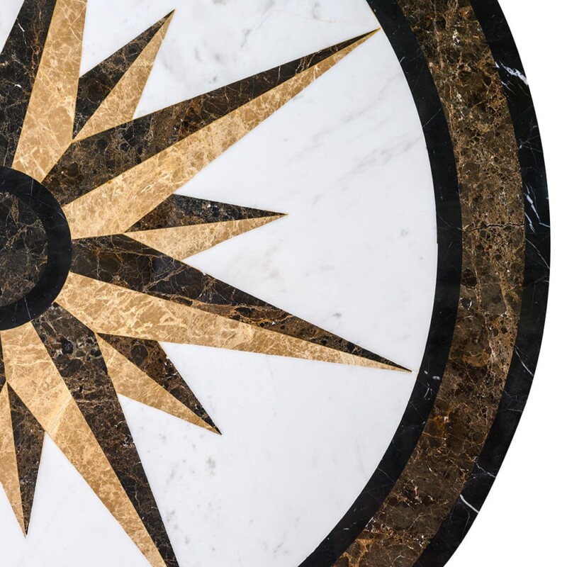 Campass Multi Finish Round Marble Medallion 36” Radius 36×36 (MD00140)