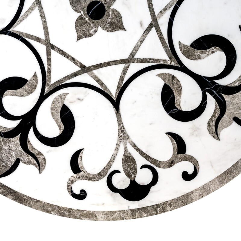 Rafeal Multi Finish Round Marble Medallion 48″ Radius 48×48 (MD00145)