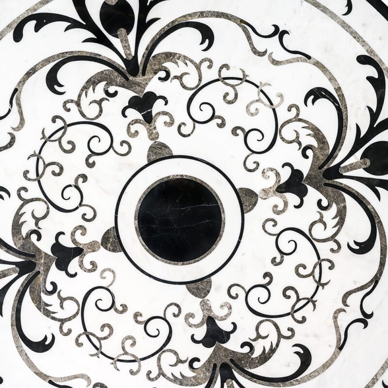 Florans Multi Finish Round Marble Medallion 48″ Radius 48×48 (MD00147)