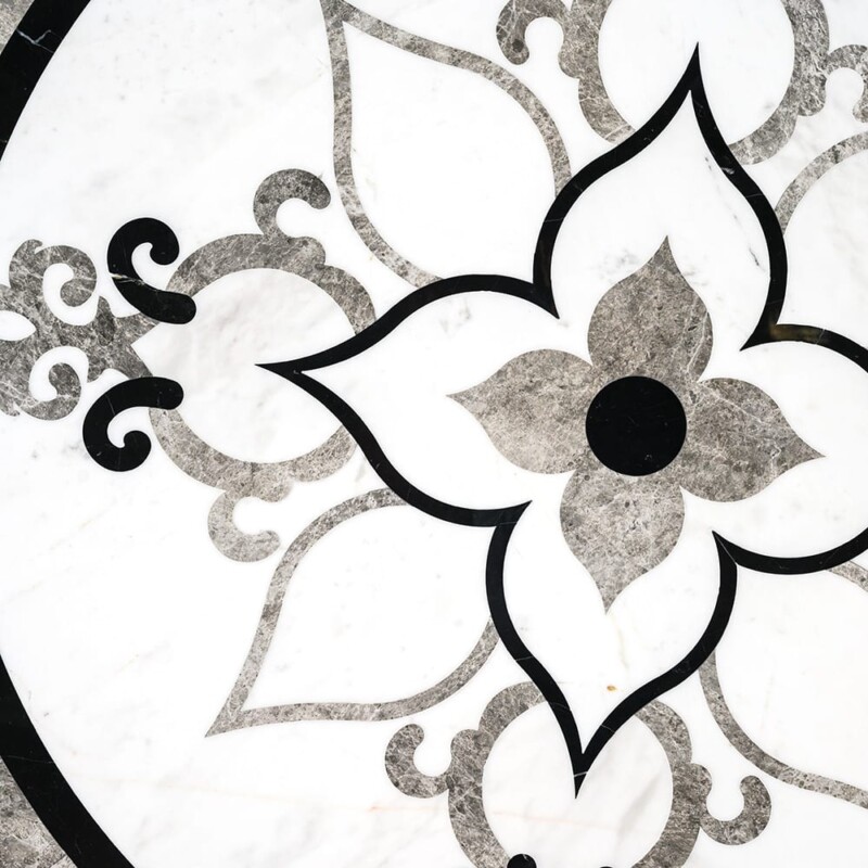 Grace Multi Finish Round Marble Medallion 48″ Radius 48×48 (MD00151)