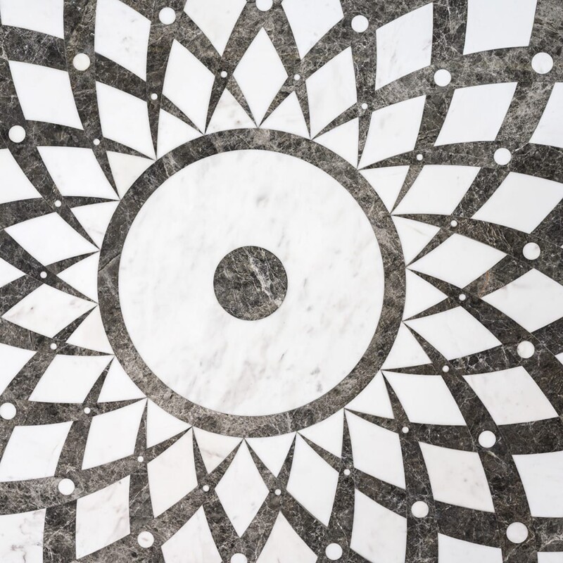 Versilys Multi Finish Round Marble Medallion 48″ Radius 48×48 (MD00153)