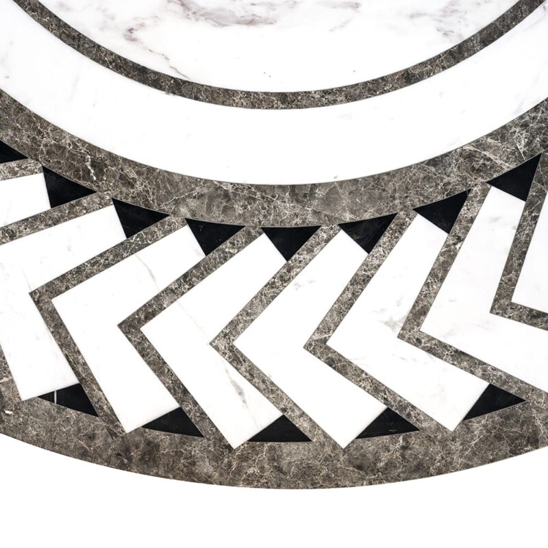 Boreas Multi Finish Round Marble Medallion 48″ Radius 48×48 (MD00158)