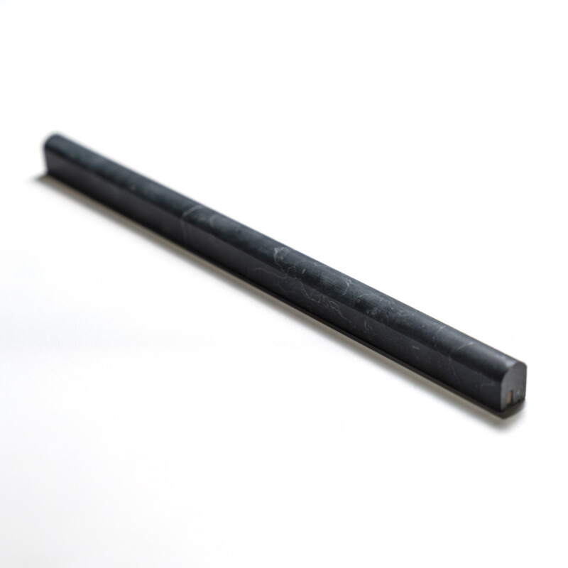 Black Honed Pencil Liner Marble Moldings 1/2×12 (ML00520)
