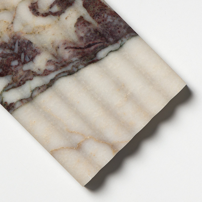 Calacatta Viola Honed Flute Trim Marble Accent Tiles 6×12 (ML00955)