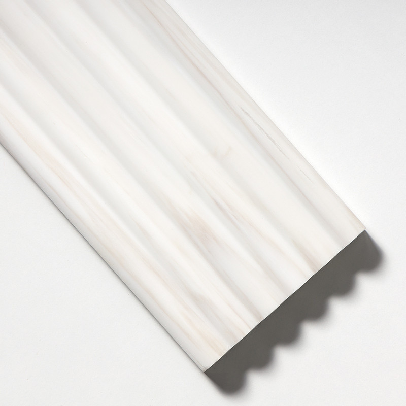 Bianco Dolomiti Classic Honed Flute Trim Marble Accent Tiles 6×24 (ML00984)