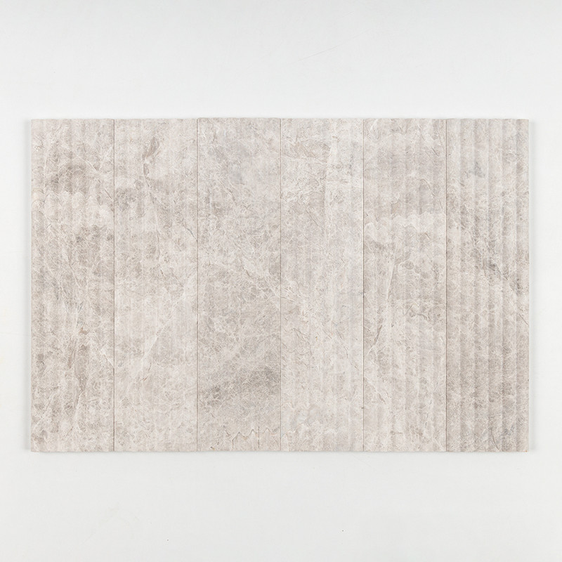 Silver Shadow Honed Flute Trim Marble Accent Tiles 6×24 (ML00990)