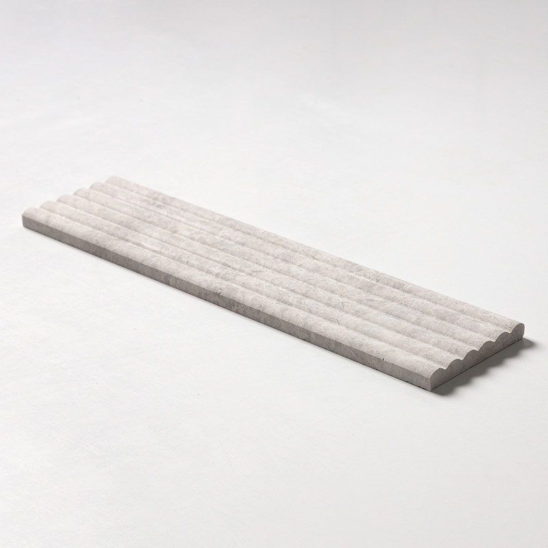 Silver Shadow Honed Flute Trim Marble Accent Tiles 6×24 (ML00990)