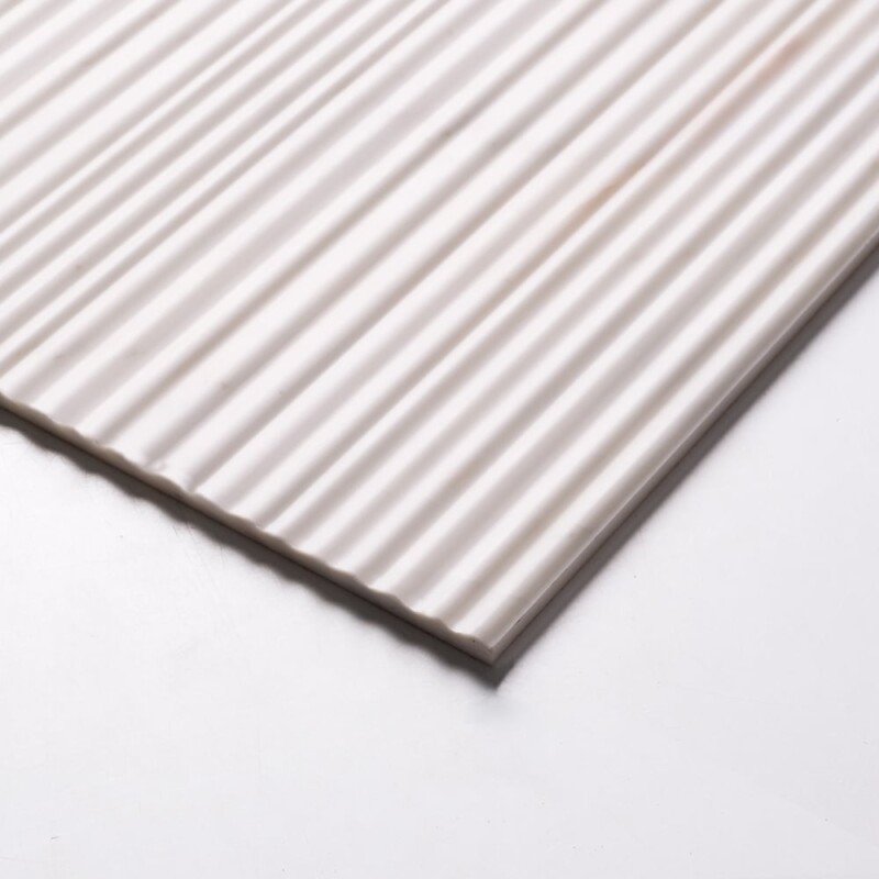 Calacatta Amber Honed Thin Fluted Marble Accent Tiles 18×18 (ML01143)