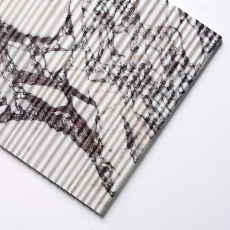 Calacatta Viola Honed Thin Fluted Marble Accent Tiles 18×18 (ML01187)