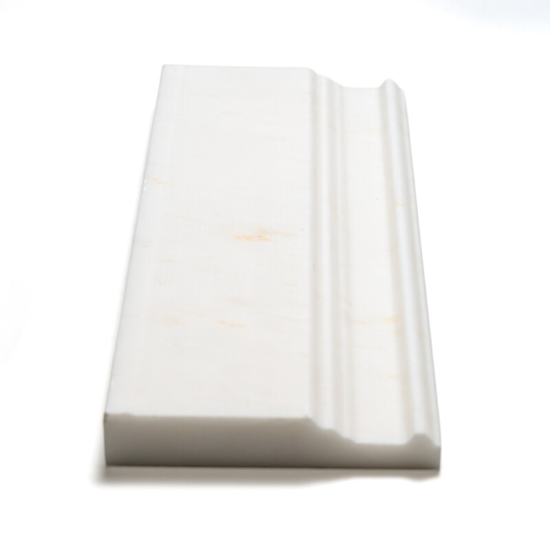 Calacatta Bella Honed Modern Base Marble Moldings 5 1/16×12 (ML90252)