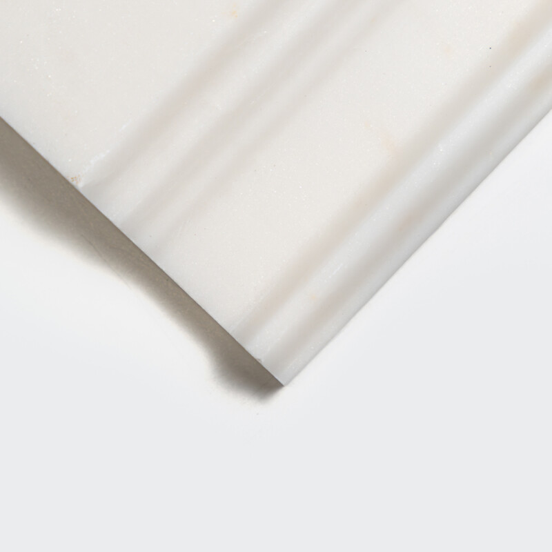 Calacatta Bella Honed Modern Base Marble Moldings 5 1/16×12 (ML90252)