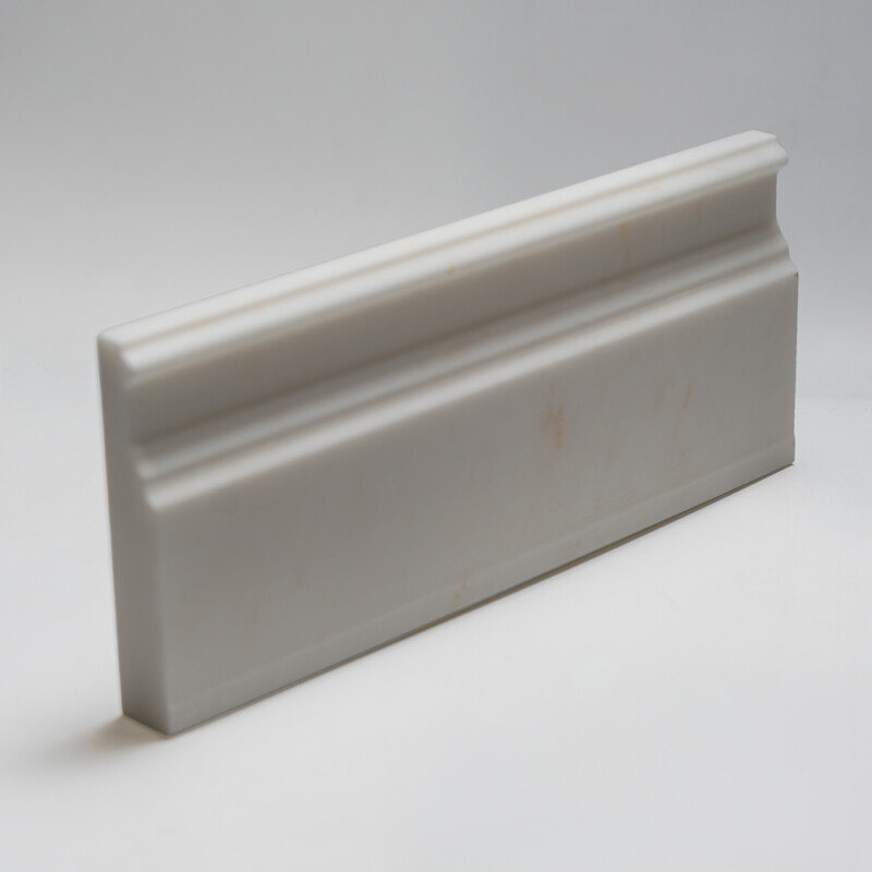 Calacatta Bella Honed Modern Base Marble Moldings 5 1/16×12 (ML90252)