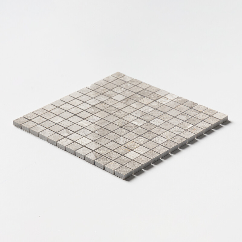 Silver Clouds Polished 1×1 Marble Mosaics 12×12 (MS01017)