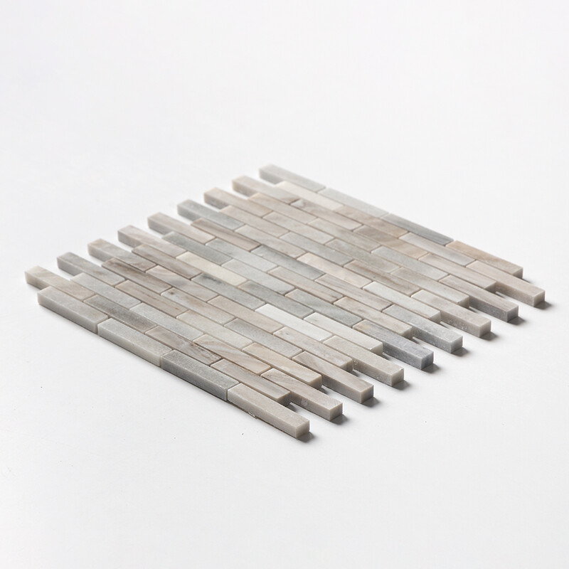 Skyline Polished 5/8×3 Marble Mosaics 12×12 (MS01155)