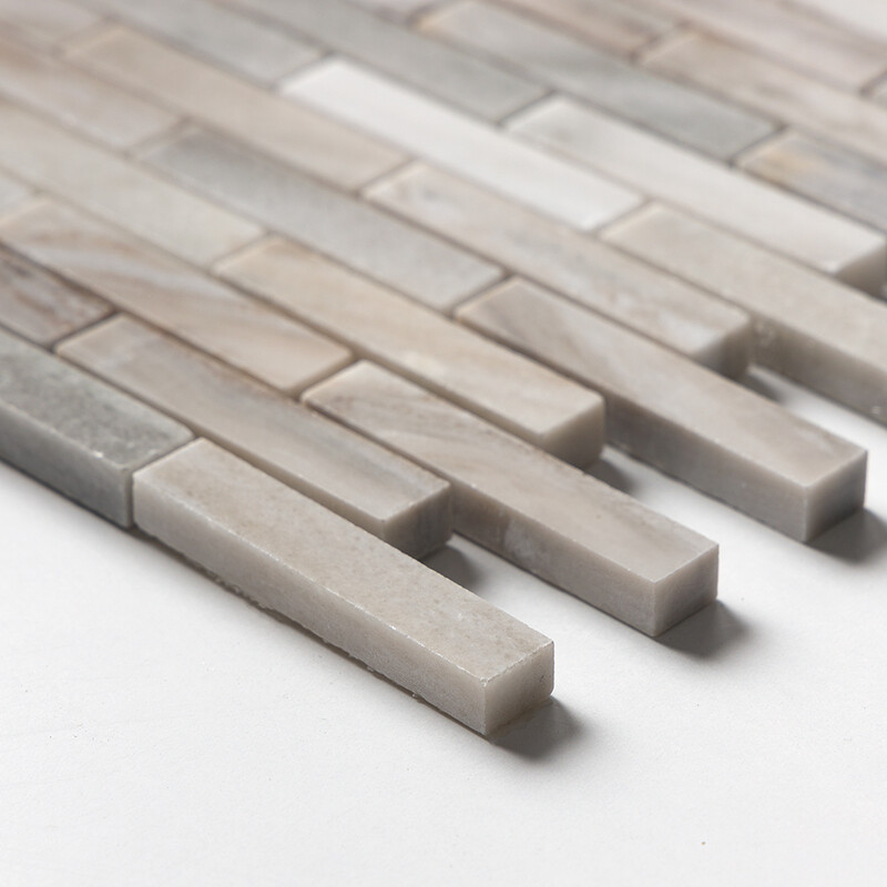 Skyline Polished 5/8×3 Marble Mosaics 12×12 (MS01155)