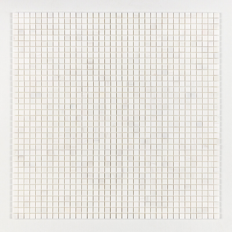 Snow White Polished 1×1 Marble Mosaics 12×12 (MS01236)