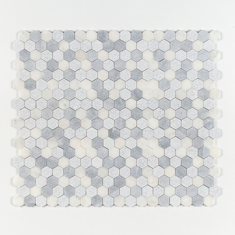 Allure&glacier Textured Hexagon 2 Marble Mosaics 10 3/8×12 (MS01287)