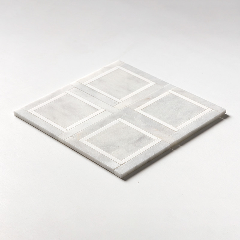 Snow White, Avalon Multi Finish Cambridge Marble Mosaics 12×12 (MS01493)