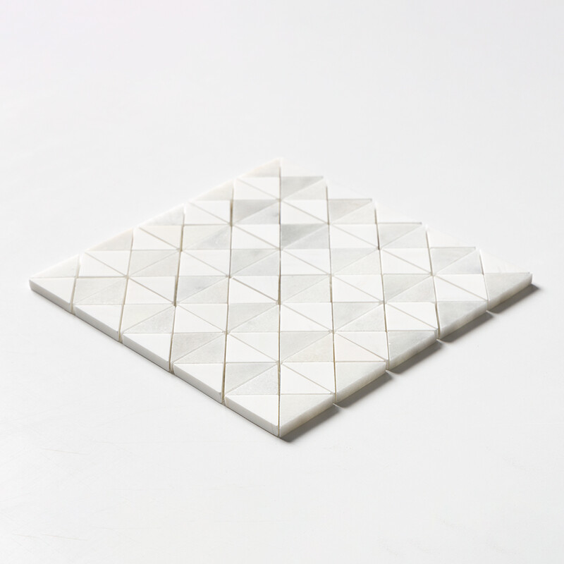 Avalon, Glacier, Snow White Multi Finish Devon Marble Mosaics 12 1/2×12 1/2 (MS01501)