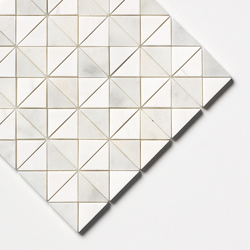 Avalon, Glacier, Snow White Multi Finish Devon Marble Mosaics 12 1/2×12 1/2 (MS01501)