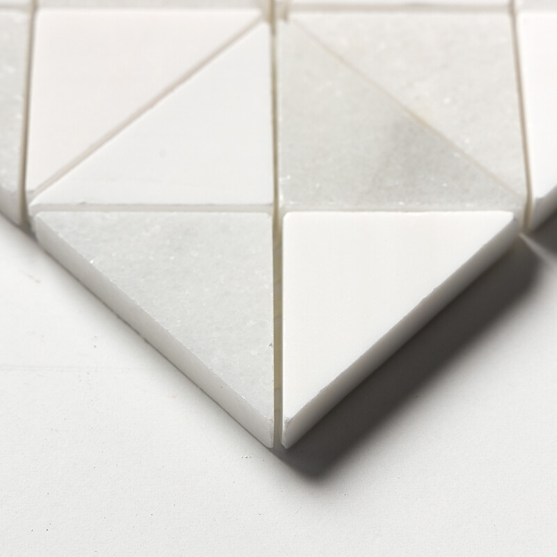 Avalon, Glacier, Snow White Multi Finish Devon Marble Mosaics 12 1/2×12 1/2 (MS01501)