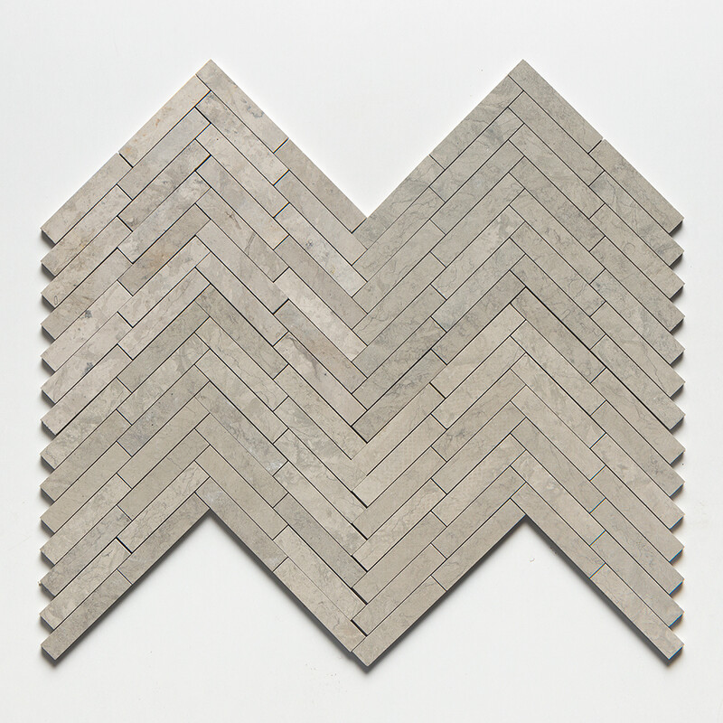 Britannia Honed Large Herringbone Limestone Mosaics 12 7/8×9 11/32 (MS01512)