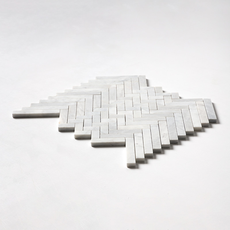 Avenza Honed Mixed Herringbone Marble Mosaics 16 5/6×12 1/16 (MS01530)