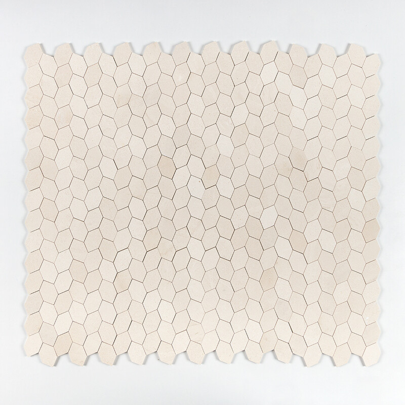 Champagne Honed Autumn Leaf Marble Mosaics 11 13/16×13 9/16 (MS01553)