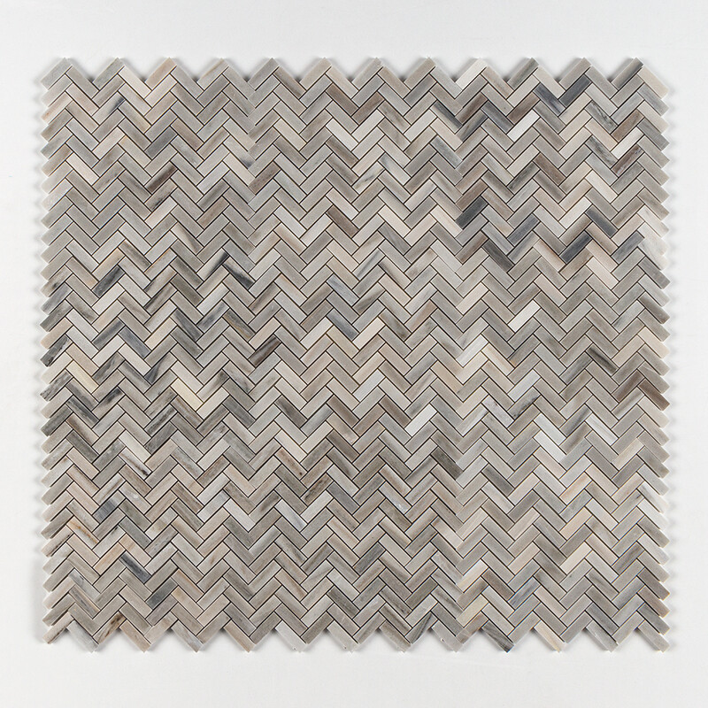 Skyline Polished Herringbone 5/8×2 Marble Mosaics 12 1/8×13 3/8 (MS01596)