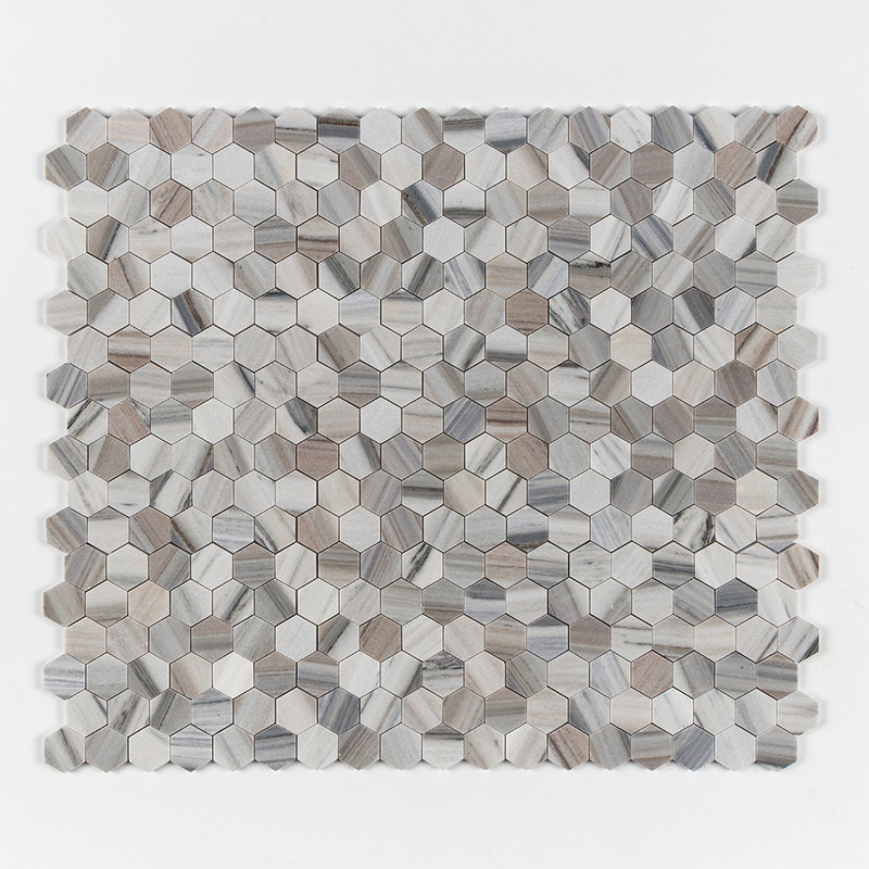 Skyline Honed Hexagon 2 Marble Mosaics 10 3/8×12 (MS01607)