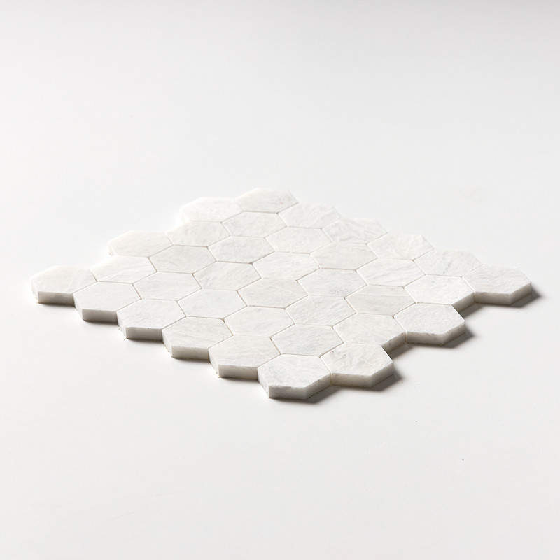 Iceberg Polished Hexagon Marble Mosaics 10 3/8×12 (MS01668)