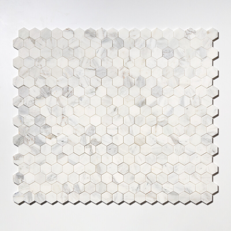 Calacatta Gold Royal Honed Hexagon Marble Mosaics 10 3/8×12 (MS01848)