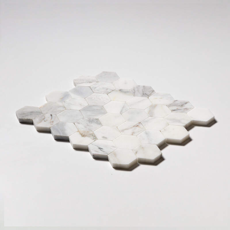Calacatta Gold Royal Honed Hexagon Marble Mosaics 10 3/8×12 (MS01848)