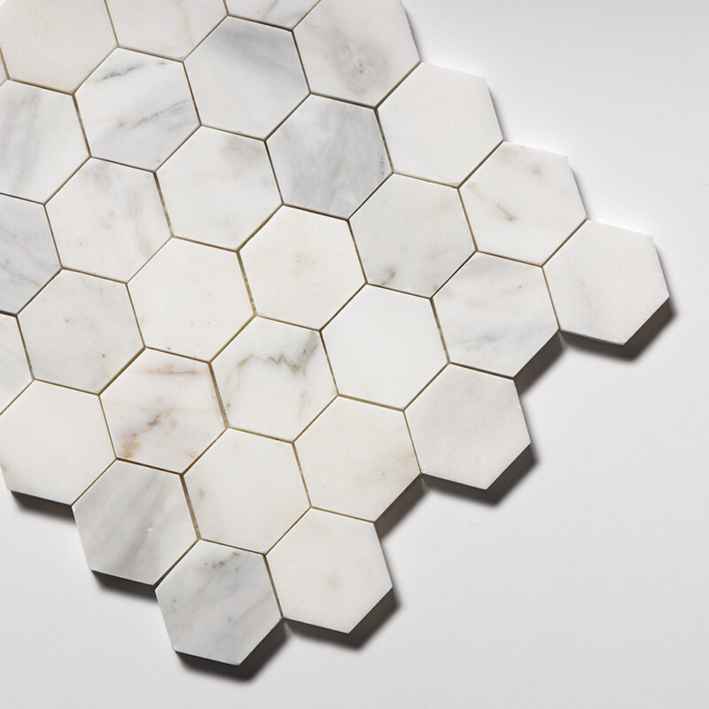 Calacatta Gold Royal Honed Hexagon Marble Mosaics 10 3/8×12 (MS01848)
