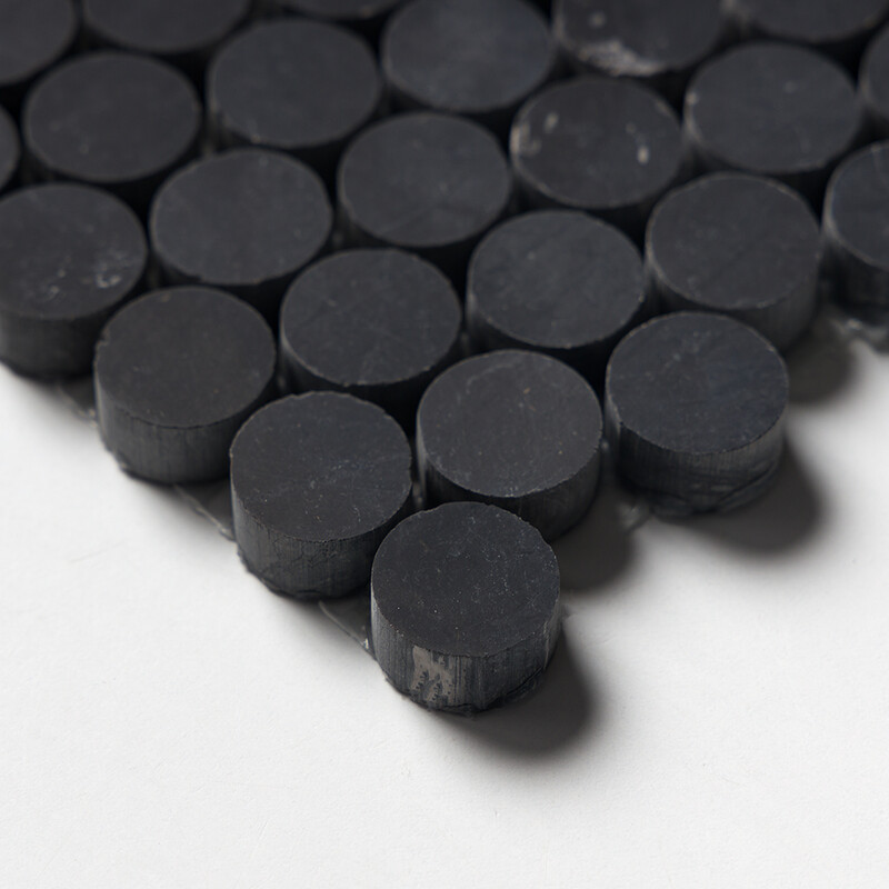 Black Honed Penny Round Marble Mosaics 11 1/4×11 3/4 (MS01926)