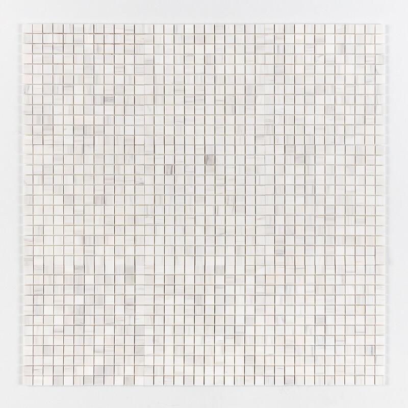 Mosaïques en marbre Bianco Dolomiti Classic Honed 1×1 12×12 (MS02058)