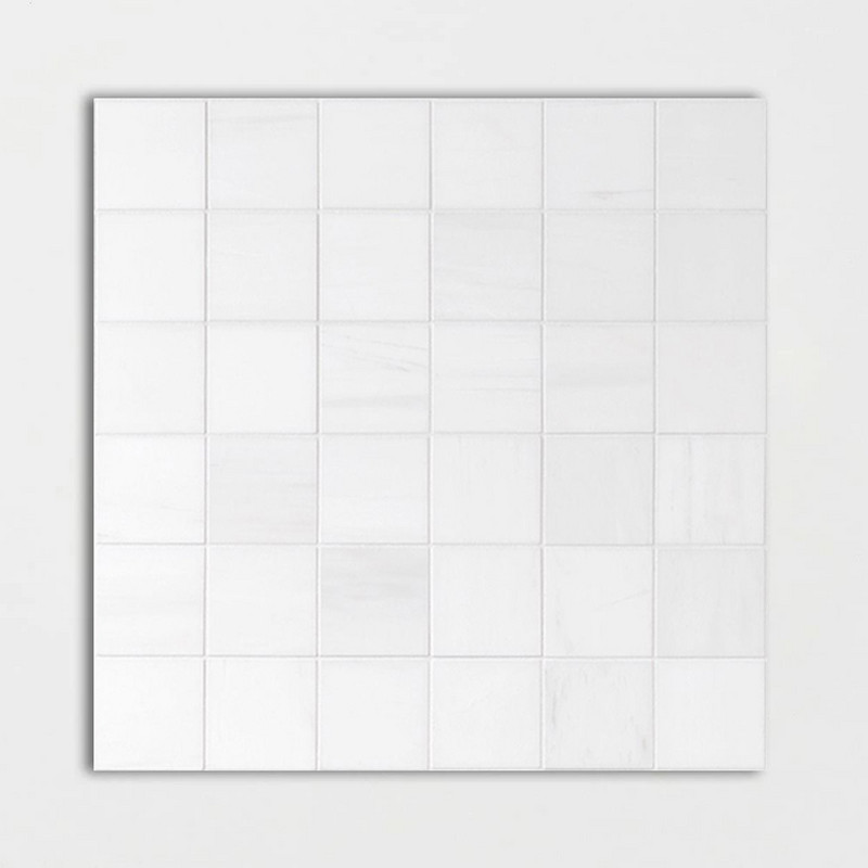 Mosaicos de mármol Bianco Dolomiti Classic pulido 2×2 12×12 (MS02060)