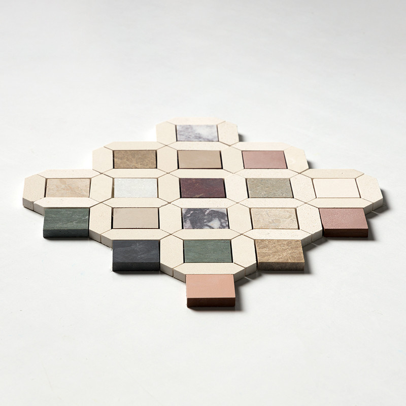 Blend Honed Louna Marble Mosaics 12 31/64×12 31/64 (MS02195)