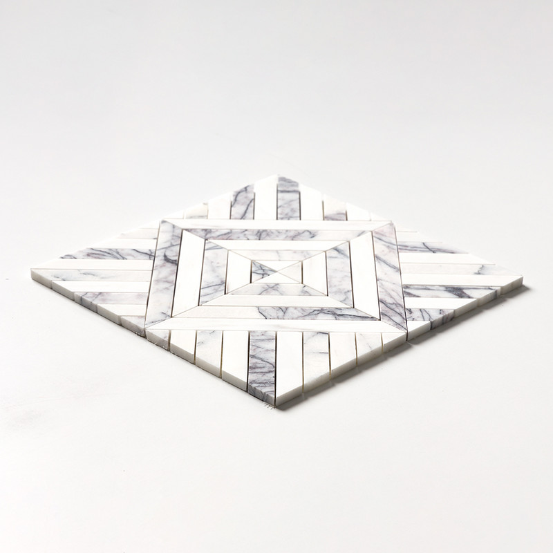 Lilac Honed Ponte Marble Mosaics 14 5/16×14 5/16 (MS02225)