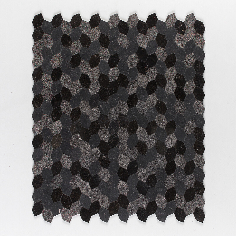 Belgium Blue Textura Autumn Leaf Limestone Mosaics 11 13/16×13 9/16 (MS02269)