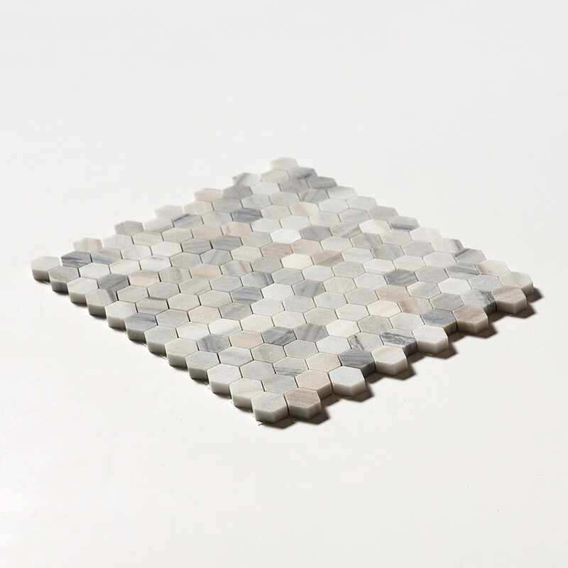 Skyline Honed Hexagon 1×1 Marble Mosaics 11 1/2×12 1/4 (MS02295)