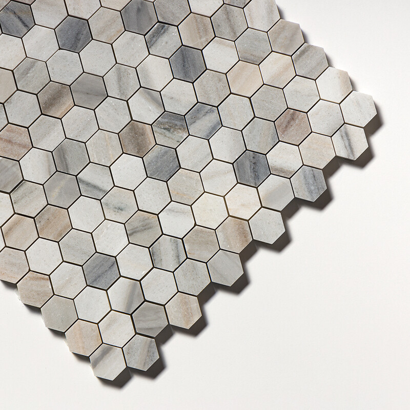 Skyline Honed Hexagon 1×1 Marble Mosaics 11 1/2×12 1/4 (MS02295)