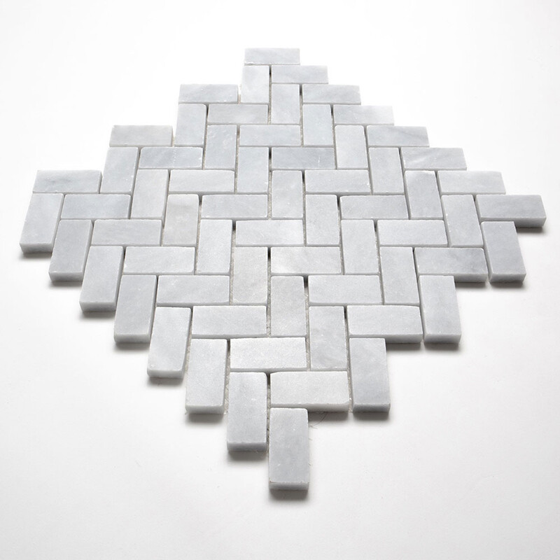 Allure Light Honed Herringbone 1×2 Marble Mosaics 11×11 (MS02299)